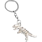 Zszkoz Creative Dinosaur Keychain Fun Metal Skull Dino Keychain Car Key Pendant for Men Women Cute Key Ring Gifts