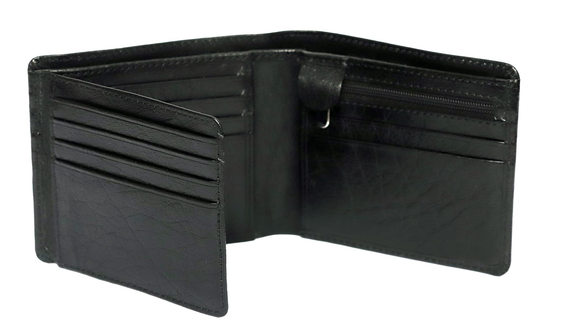 Wallets Men Genuine Leather 7 Card Slots + 1 Full ID Window RFID Blocking Slim Minimalist Design W