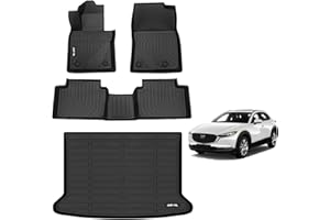 AIPOIL® Floor Mats & Cargo Liner Set for 2020-2024 2025 Mazda CX30 All Weather Protection Easy to Clean Full Set Automobile mats Accessories, Black