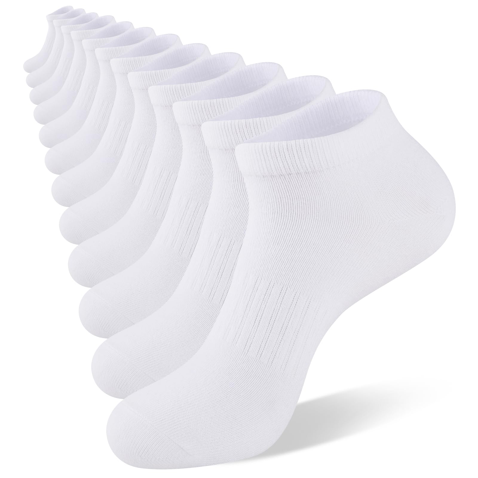 Photo 1 of eallco Mens Ankle Socks Cotton Running Low Cut Short Thin Breathable Casual Socks 6 Pairs