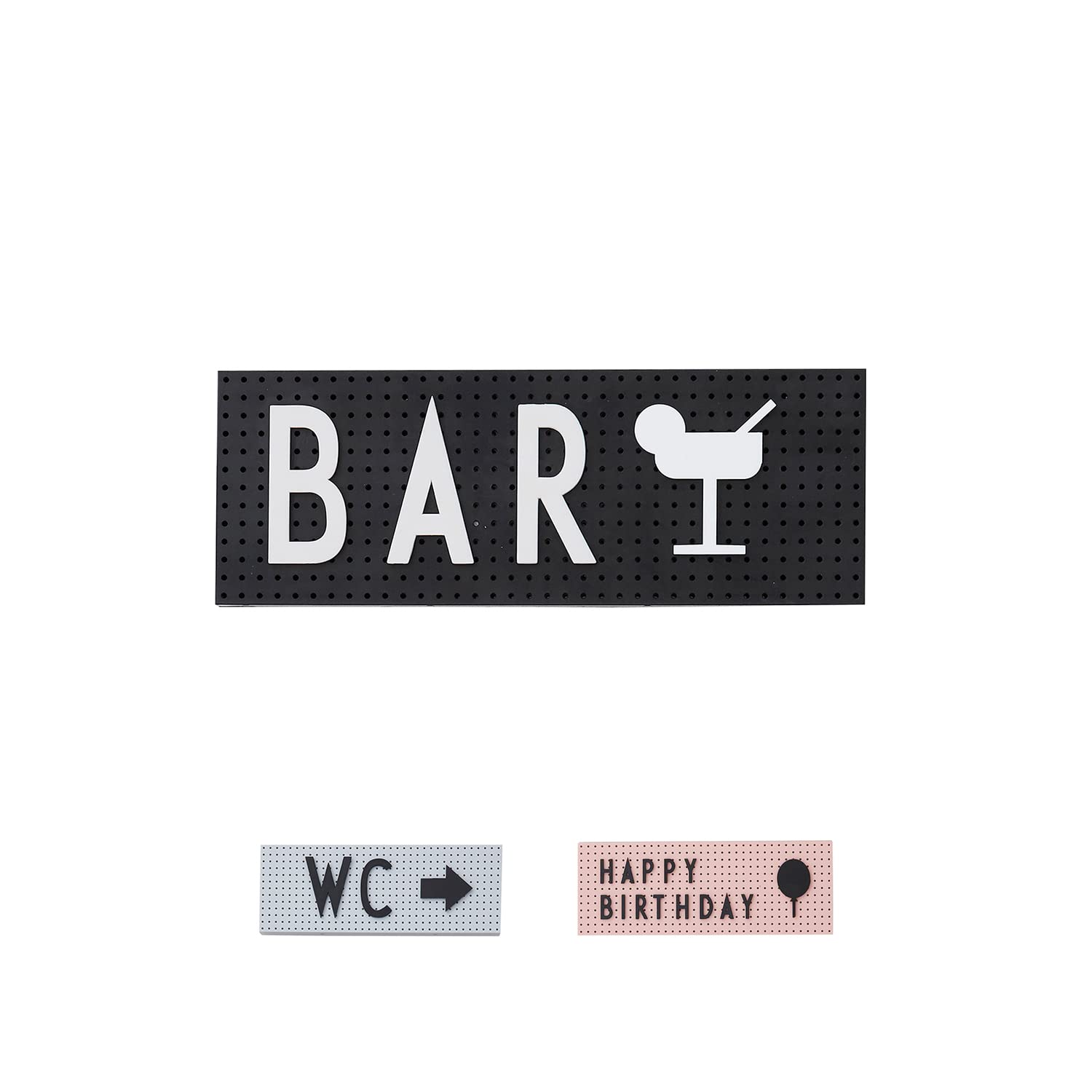 Design Letters The Sign Message board (Black) – Letter board for everyday use and many functions, hang it on the wall in the kitchen, entrance hall or office, Icons, Accessories are sold separately — image 1