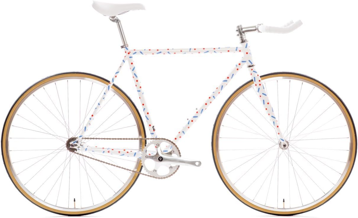State Bicycle 4130 Steel - Pardi B | Double Butted Grade Chromoly Steel - Fixed Gear/Single Speed Road Bike | 49cm Bullhorn