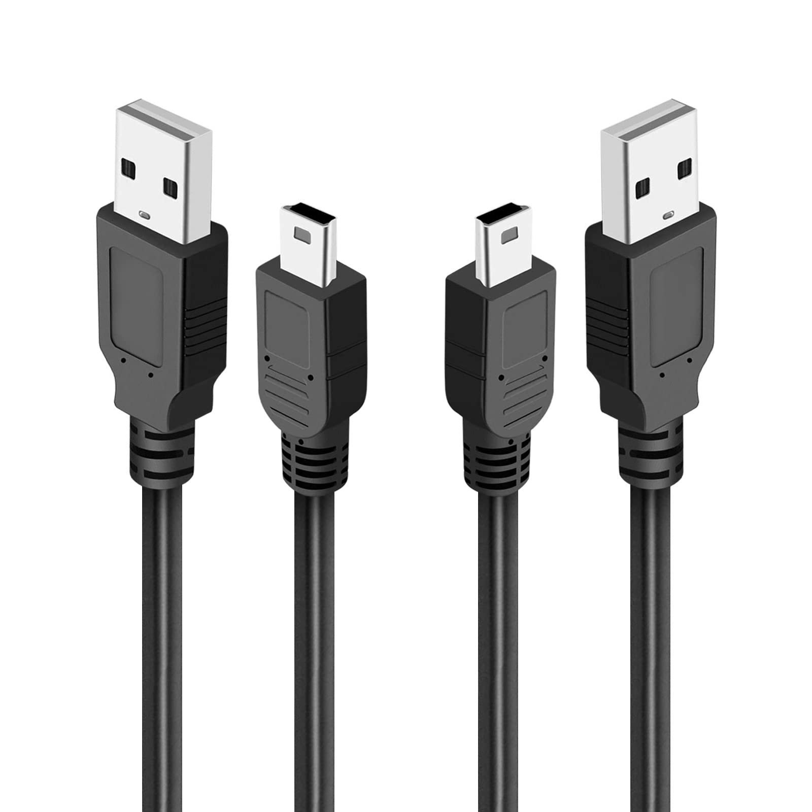 Photo 1 of 2 Pack 6ft Replacement Power Cord for Blue Yeti Microphones MIC, Blue Snowball iCE USB Mic Wire, TI-84 Graphing Calculator, TI-Nspire CX/CX CAS, TI84 Plus Charging USB A to mini B Data Transfer Cable