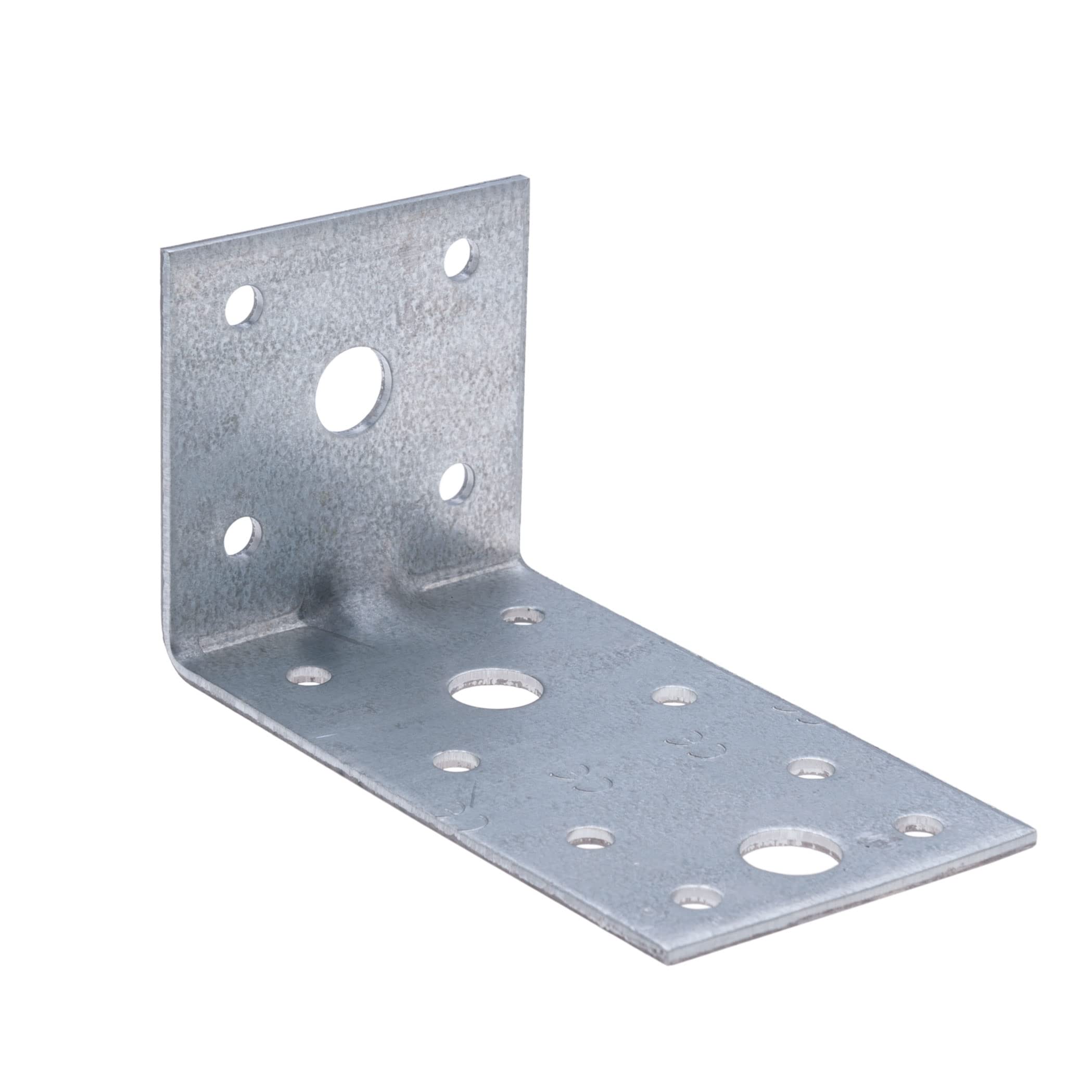 Corner Brace L Brackets 70mm (Pack of 5) Right 90 Degree Angle Shaped Metal Galvanised Fixing Plate Fastener Connector Heavy Duty for Wood Furniture Timber Joining Bracket Plates (70x70x55x2.5mm)
