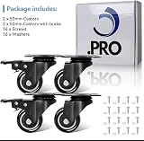 .PRO 50mm Swivel Caster Wheels 300KG Load Heavy Duty Industrial Trolley with view 2