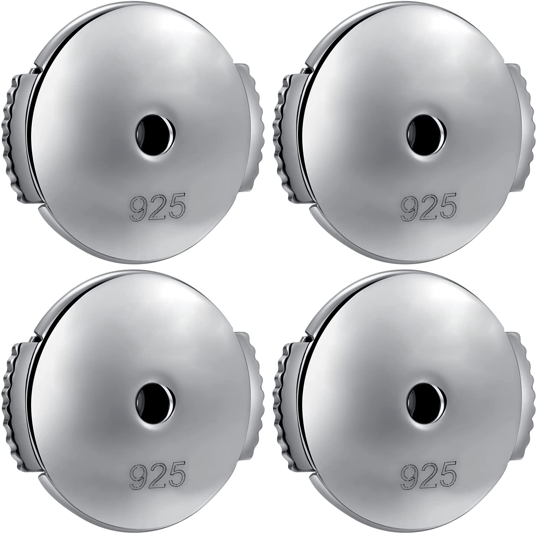 Earring Backs for Stud 925 Sterling Silver Safety Locking Lifters Secure Hypoallergenic Magic Earring Backs