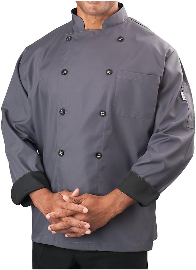 KNG Mens Long Sleeve Active Chef Coat