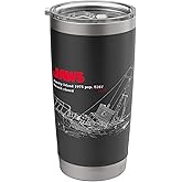 Jaws Amity Island Boat Stainless Steel Insulated Tumbler