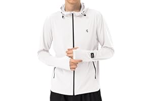 MAISON MISFITS 15 Mens Sun Protection Jacket Summer Cooling Hoodie Full Zip Fishing Spf Uv Lightweight Shirt UPF 50+