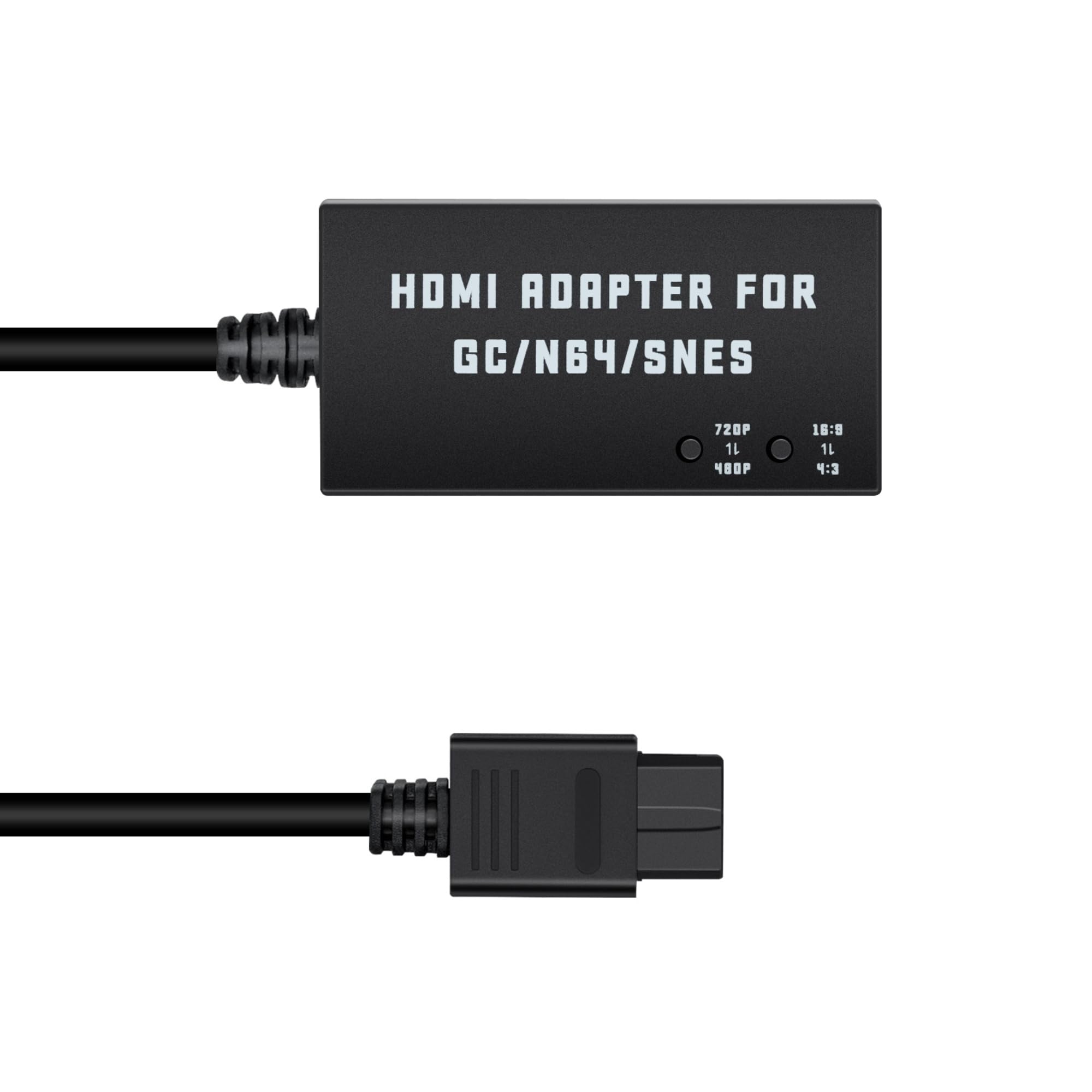 Mcbazel N64 to HDMI Converter, HDMI Cable Adapter Compatible with Nintendo GameCube/N64/SNES/SFC with S-Video Signal Output, Support 4:3/16:9 Ratio Conversion