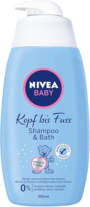 nivea baby shampoo and bath