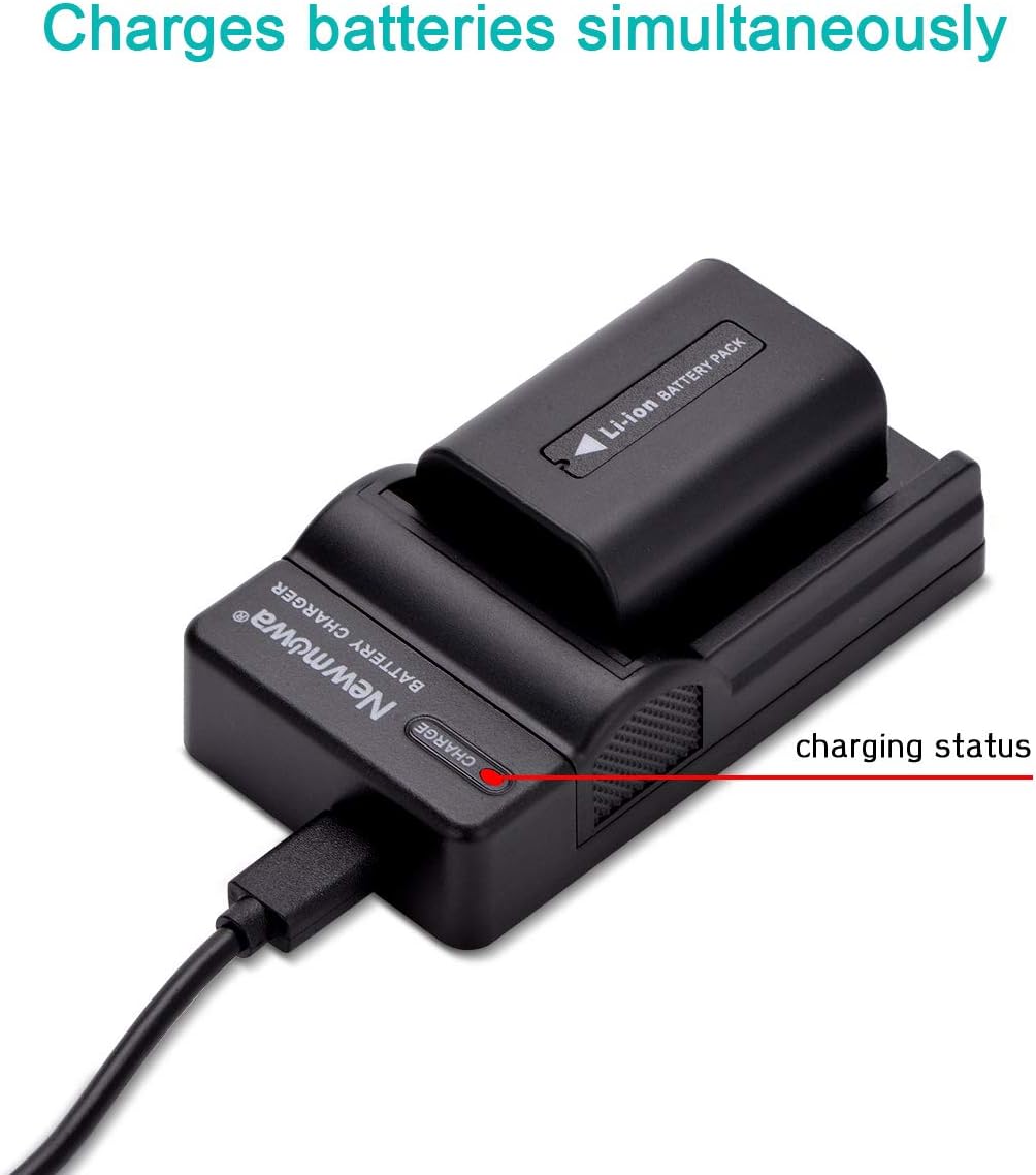 Newmowa NP-FV50 Replacement Battery (2-Pack) and Portable USB Charger kit for NP-FV50 and PJ430V, PJ540, PJ580V, PJ650V - Image 4