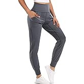 LEINIDINA Women’s Jogger Pants High Waisted Sweatpants with Pockets Tapered Casual Lounge Pants Loose Track Cuff Leggings