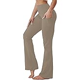 BUBBLELIME 29"/31"/33"/35"/37" High Waist Yoga Pants Tummy Control for Womens Bootcut Workout Flared Basic/Out Pockets