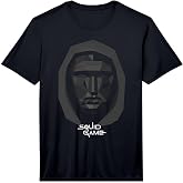 Mens Squid Game Front Man Big Face Logo Performance T-Shirt