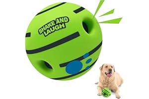 SHAKE AND LAUGH Dog Toys Ball, Interactive Dog Ball, Shaking with Gibbering Sound, for Training & Herding, XL, 5.51 in (14 cm)