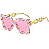 ZEBSF Happy Birthday Girl Sunglasses for Women and Girls, Square Cute Pink Party Glasses for Birthday Gift Accessories