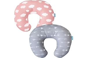 BILOBAN Nursing Pillow Cover 2 Pack for Breastfeeding Pillow, Ultra Soft and Cozy Nursing Pillow Slipcovers, Snug Fits Boppy Pillow, Great, Perfect Newborn Gift, Best Choice for Mom or Baby