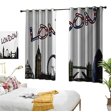 Amazon Com London Decorative Curtains For Living Room