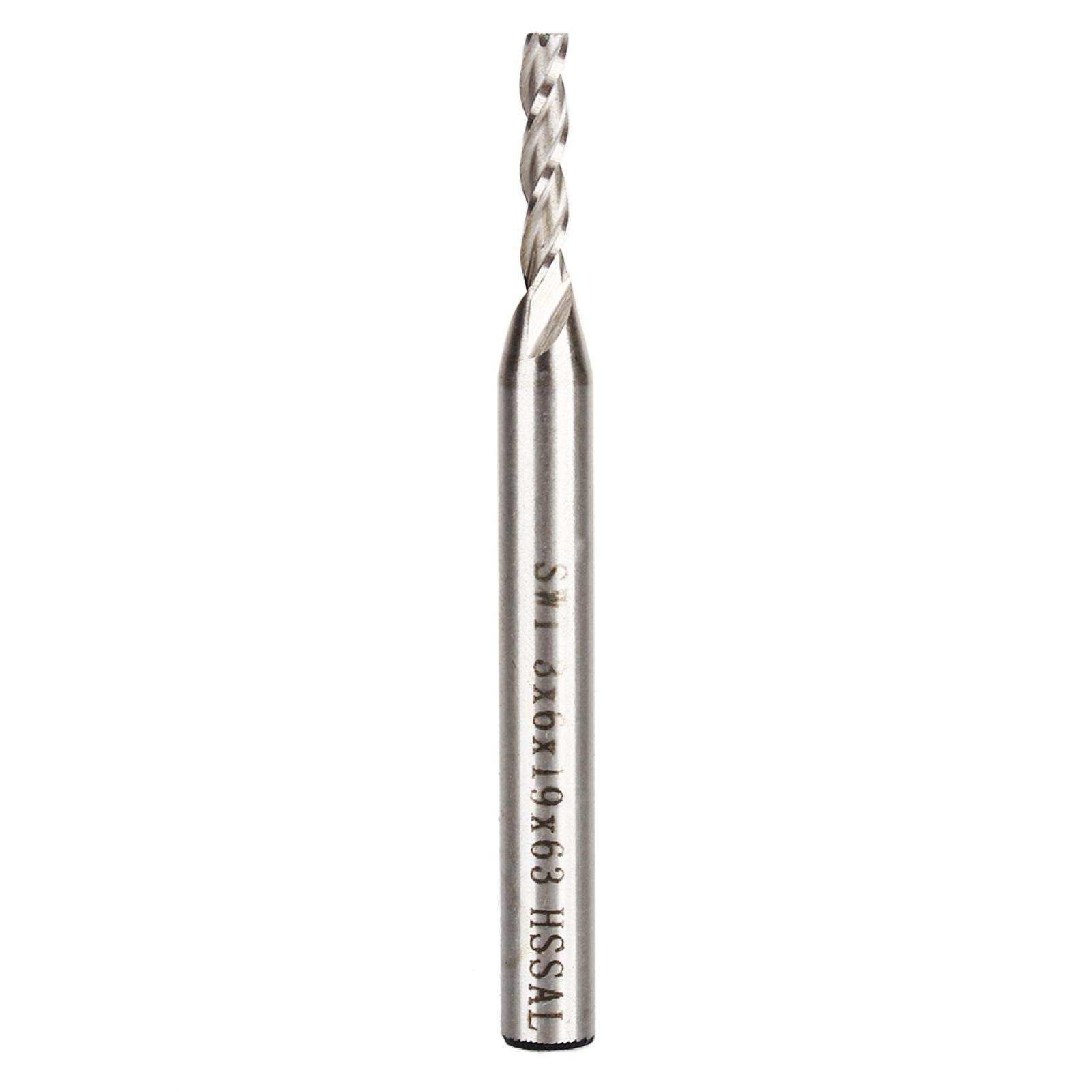 3mm 3 Flute HSS & Aluminium End Mill Cutter, CNC Bit Extended Incisive Strong And Durab, For Metal, Wood and Plastic Titanium Drill Bits