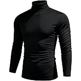 Cegerne Men's Casual Stretch Turtleneck Basic Tops Knitted Lightweight Long Sleeve Pullover Sweaters