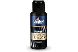 Bluebird 3.4 Fl Oz Polyurethane Clear Coat for Furniture, Paintings, Water-Based Professional Varnish (Gloss)
