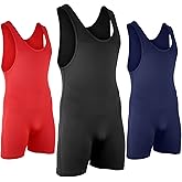 Roar Athletic Men's Wrestling Singlet Suit Bodywear Uniform for Men and Youth, Powerlifting and Exercise Equipment (Black, Youth Small)