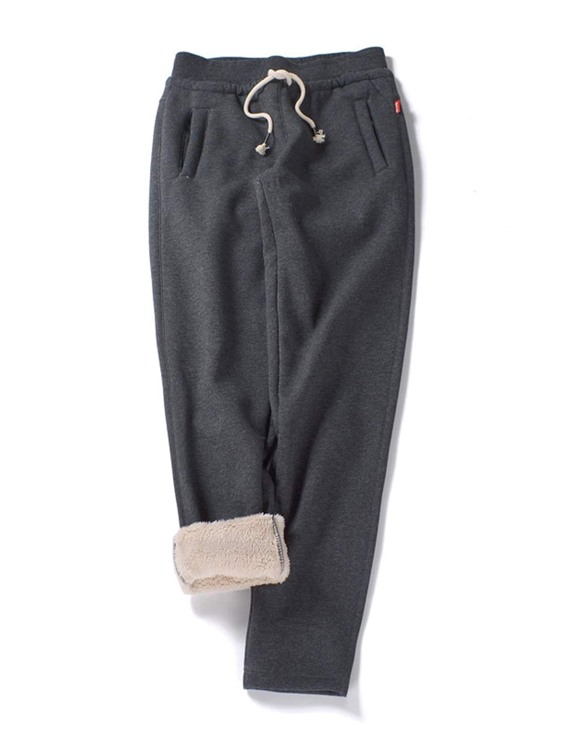 Snoly Womens Winter Running Track Pants Sherpa Lined Fleece Sweatpants