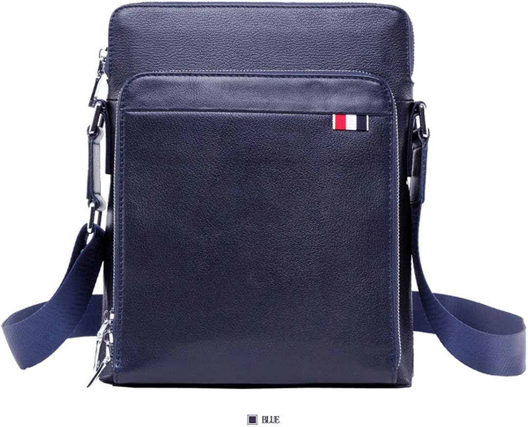Men's Genuine Leather Shoulder Bag Crossbody Business Package, Blue (Blue) Umhängetasche191537