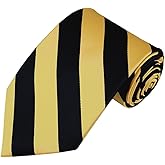 NYFASHION101 Men's 3.5" Regular College Stripe Woven Tie