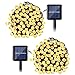 Qedertek Solar String Lights, 2 Packs 100 LED, 33ft, Warm White, Waterproof Outdoor Decoration Lighting, for Wedding, Holiday Event Party, Tree and House Decor