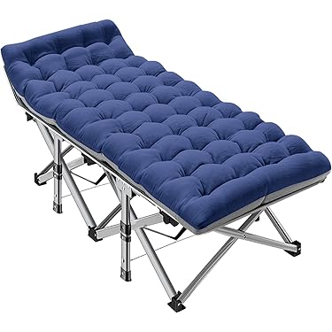 NAIZEA Folding Camping Cots For Adults, Folding Cot Bed Camping Bed Camp Cot Portable Military Cot Heavy Duty Wide Sleeping Cots With Carry Bag - View #2