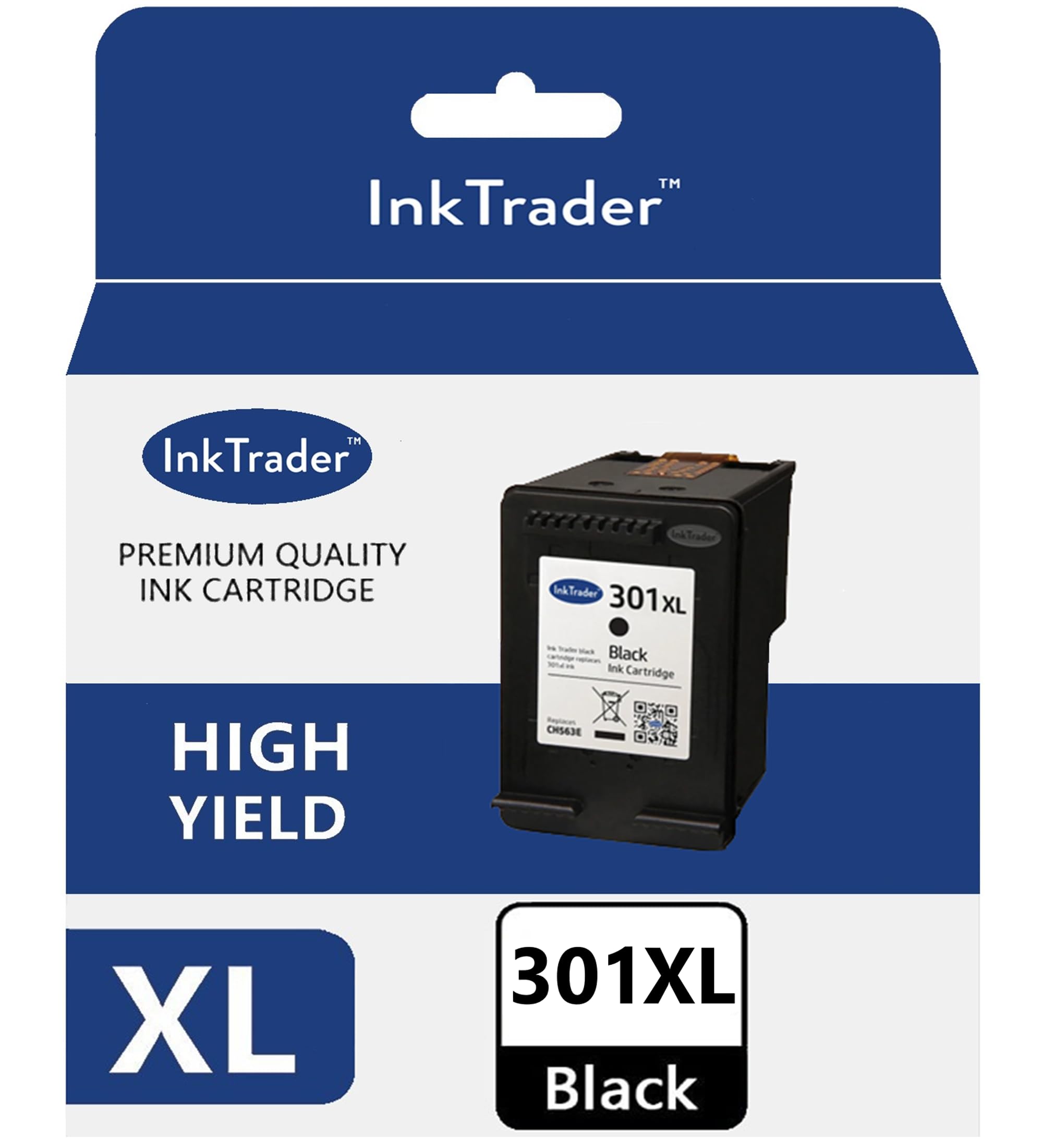 Ink Trader 301 XL Black Ink Cartridge Replacement For HP 301 For Use In HP DeskJet 1000 1050 1510 2050 2510 2540 OfficeJet 2620 2622 Envy 4500 4502 5530 5532 Series printers & Freepost Recycling Pack