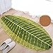 ONEONEY Green Leaf Shaped Oval Bathmat Living Room Carpet Bedroom Rug Washable Rugs Home Decorator Floor Rug and Carpets (17.7