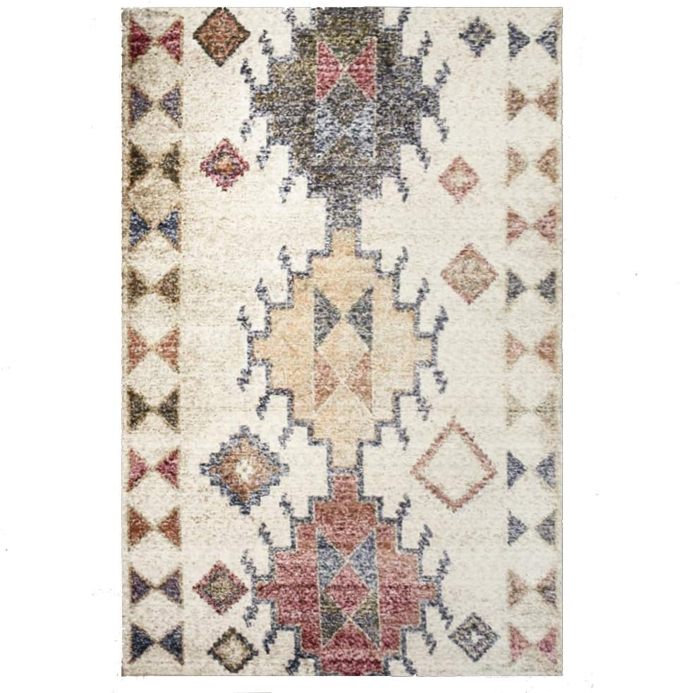 Area Rugs HAIZHEN Vintage Ethnic Style Carpet, Bedroom Living Room Carpet,Thickness 9mm Softer 80 * 150cm