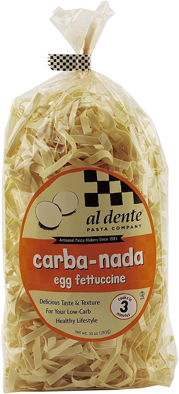 Al Dente Carba-Nada Egg Fettuccine, 10-Ounce Bags (Pack of 6) (3 Case(Pack of 6))