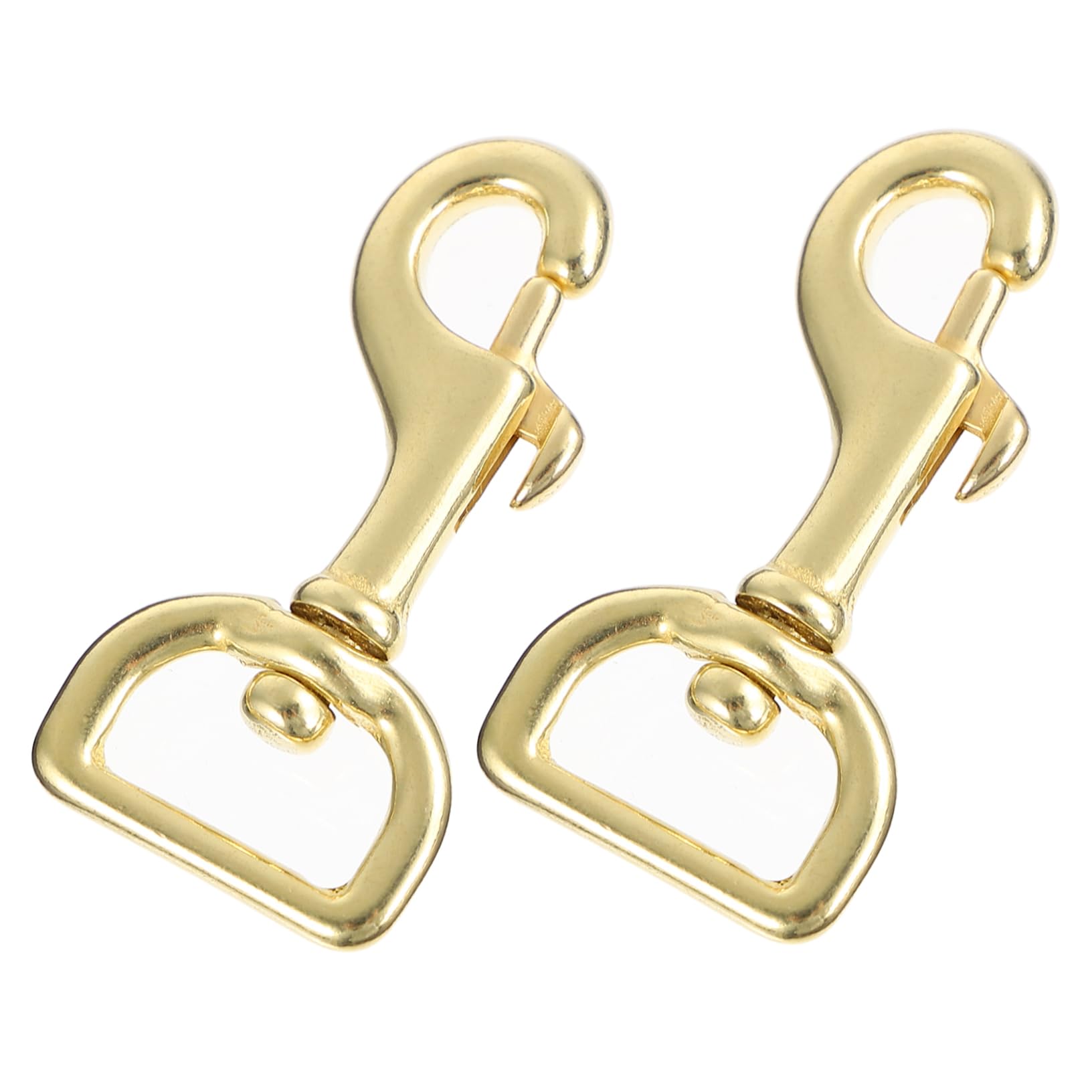 Toddmomy 2Pcs Square Bottom Rotating Snap Hook heavy duty flag pole swivel bolt snap hooks Brass Trigger Clip Hooks Clips Snap Trigger Clips Hooks trigger hook pet travel copper swivel hook