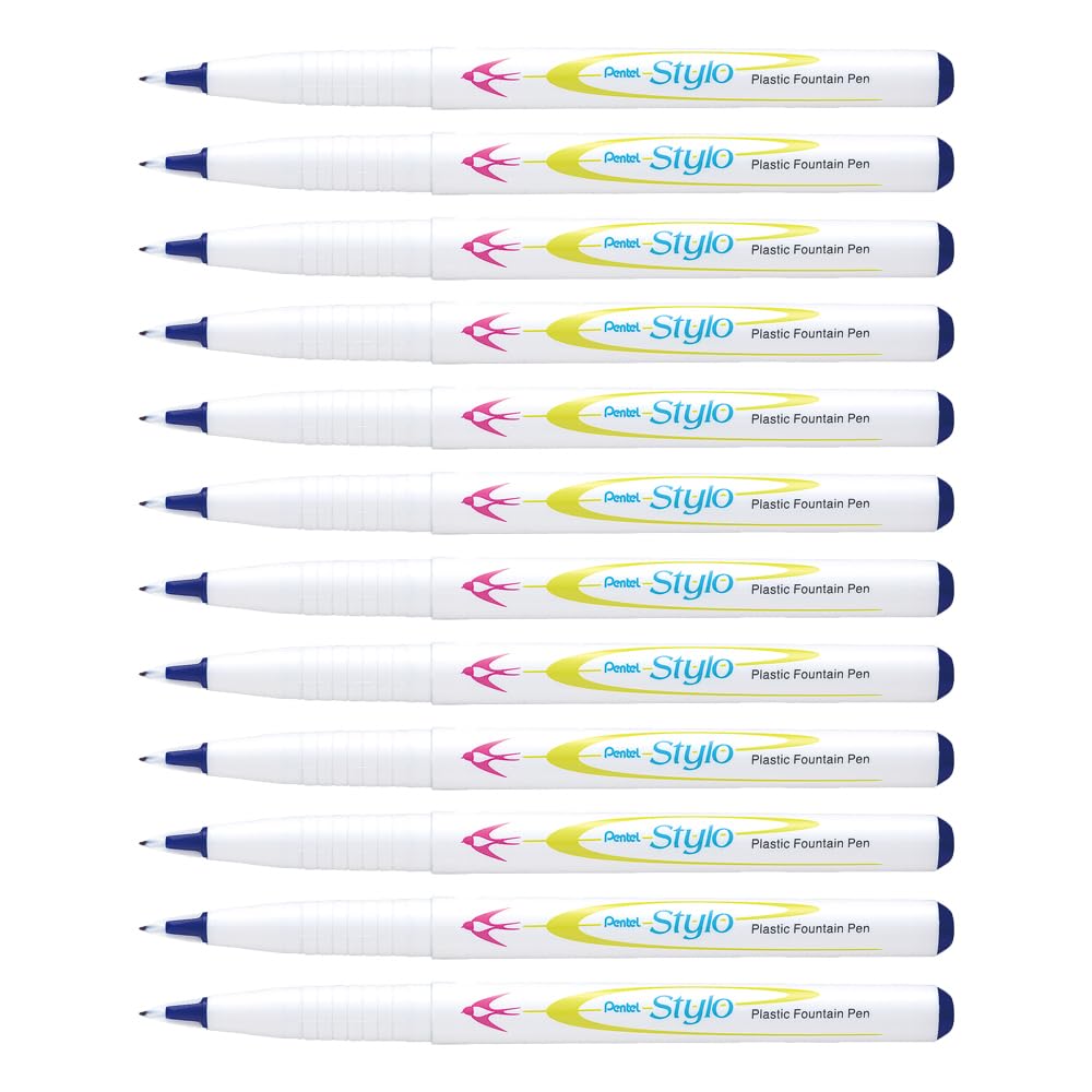 Pentel Stylo Fountain Pen - Blue (Pack of 12),JM11-CX