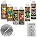 FoxFarm BushDoctor Liquid Nutrient Formula: Kangaroots, Microbe Brew, Sledgehammer, Flowers Kiss, Bembe, Boomerang (Pack of 6-16 oz Bottles) 1 Pint Each + Twin Canaries Chart & Pipette