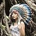 Native Americana Native American Inspired Feather Indian Headdress | Red White & Blue | Small