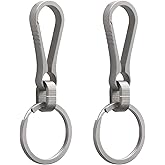 PJYTAC Titanium Carabiner Keychain Clip for Keys, Minimalist Heavy Duty Keychain Key Clip Holder EDC Quick Release Hooks