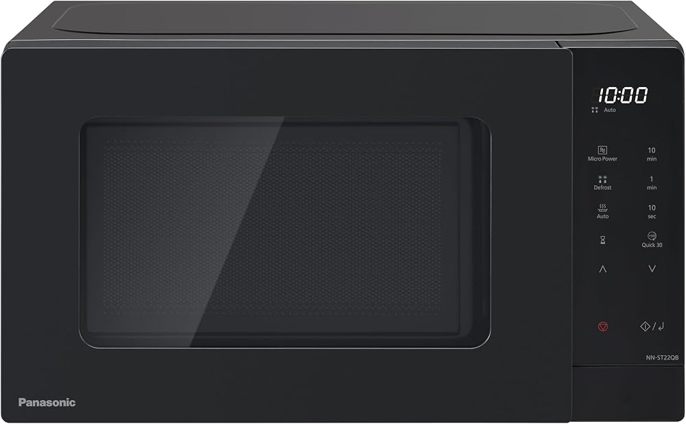 Panasonic NN-ST22QBBPQ 20L Solo Microwave Oven 800W Auto Defrost 8 Auto