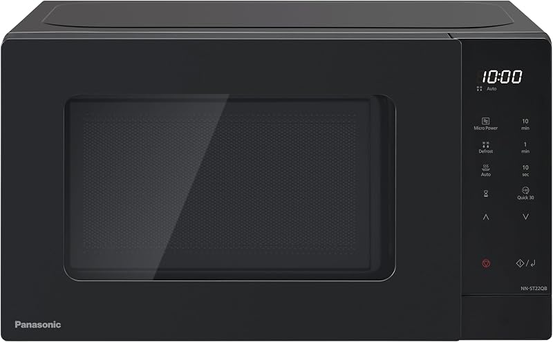 Panasonic NN-ST22QBBPQ 20L Solo Microwave Oven 800W Auto Defrost 8 Auto