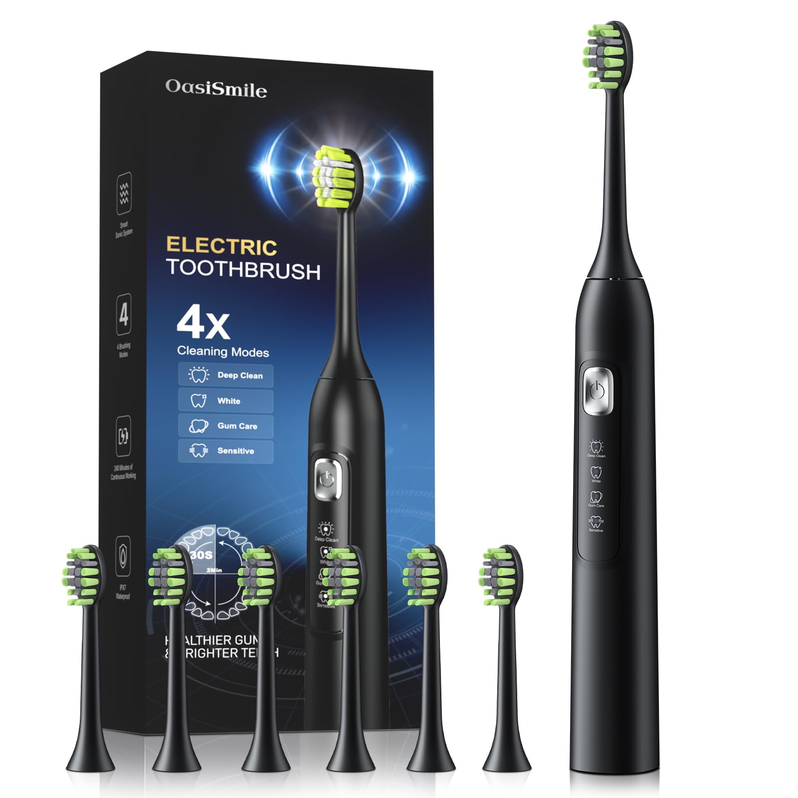Photo 1 of ***FACTORY SEALED***Sonic Electric Toothbrush for Adults: 42,000 VPM Deep Clean for Sensitive Teeth, Rechargeable Toothbrush with 6 Brush Heads, 4 Modes & Smart Timer, IPX7 Waterproof, 120-Day Battery for Home/Travel