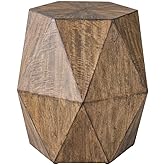 Uttermost Volker - Geometric Accent Table-18 Inches Tall and 18 Inches Wide-Burnished Honey Finish