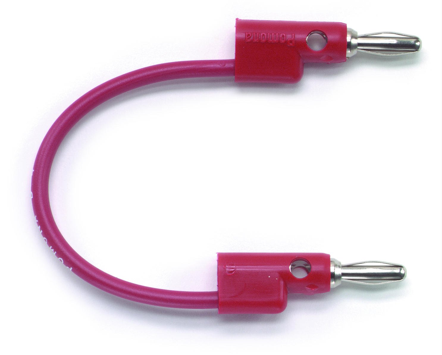 Pomona 12 inch Red Patch Cord Jumper Cable Lead w\ Stacking Banana