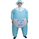 Inflatable Baby Costume for Adults, Funny Blow Up Costume for Shower Party Halloween Cosplay