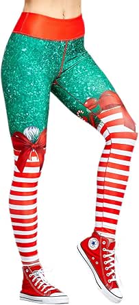 LIWEIKE Womens Digital Print Christmas 