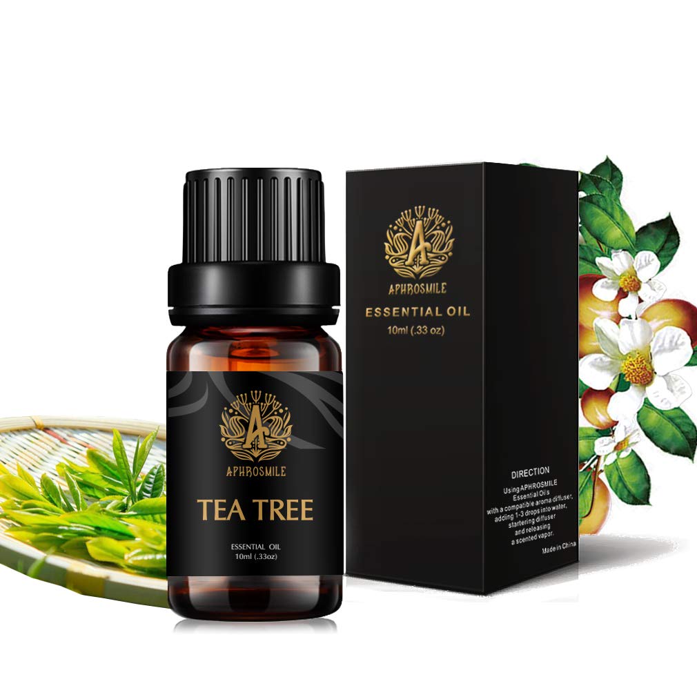 Aromatherapy Tea Tree Essential Oil, 0.33oz-10ml Therapeutic Grade Fragrance, 100% Pure Scented Oil for Diffuser, Humidifier, Massage, Home