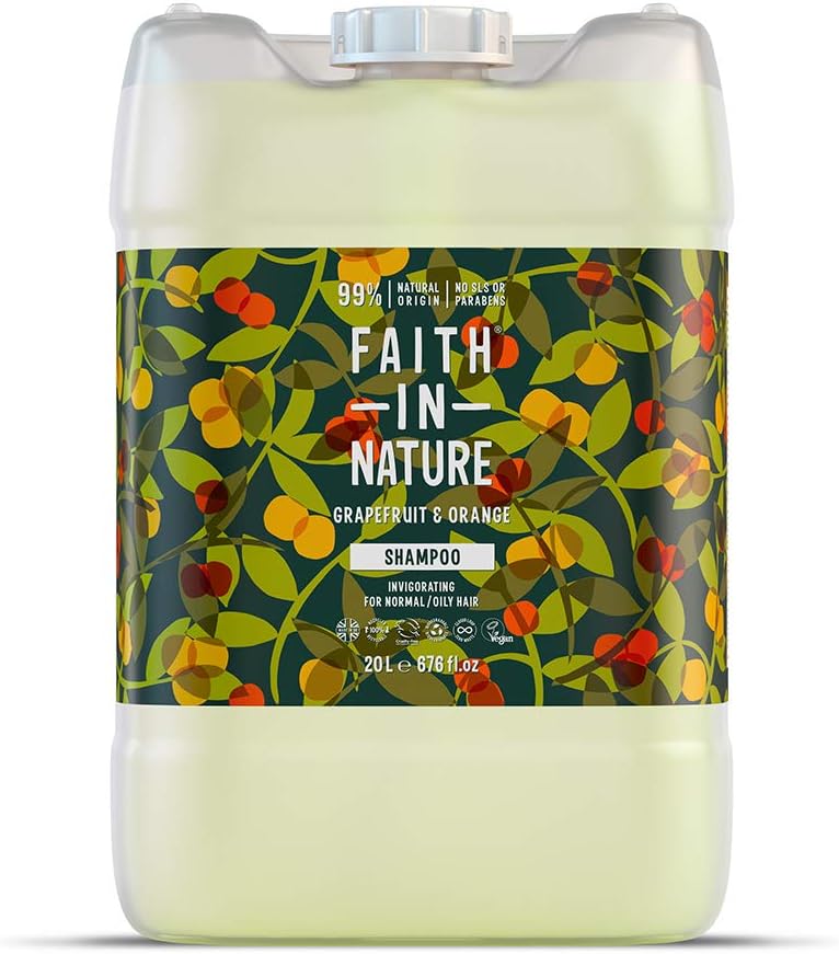 Faith In Nature Natural Grapefruit & Orange Shampoo, Purifying For Oily Hair & Scalp, Vegan & Cruelty Free, No SLS